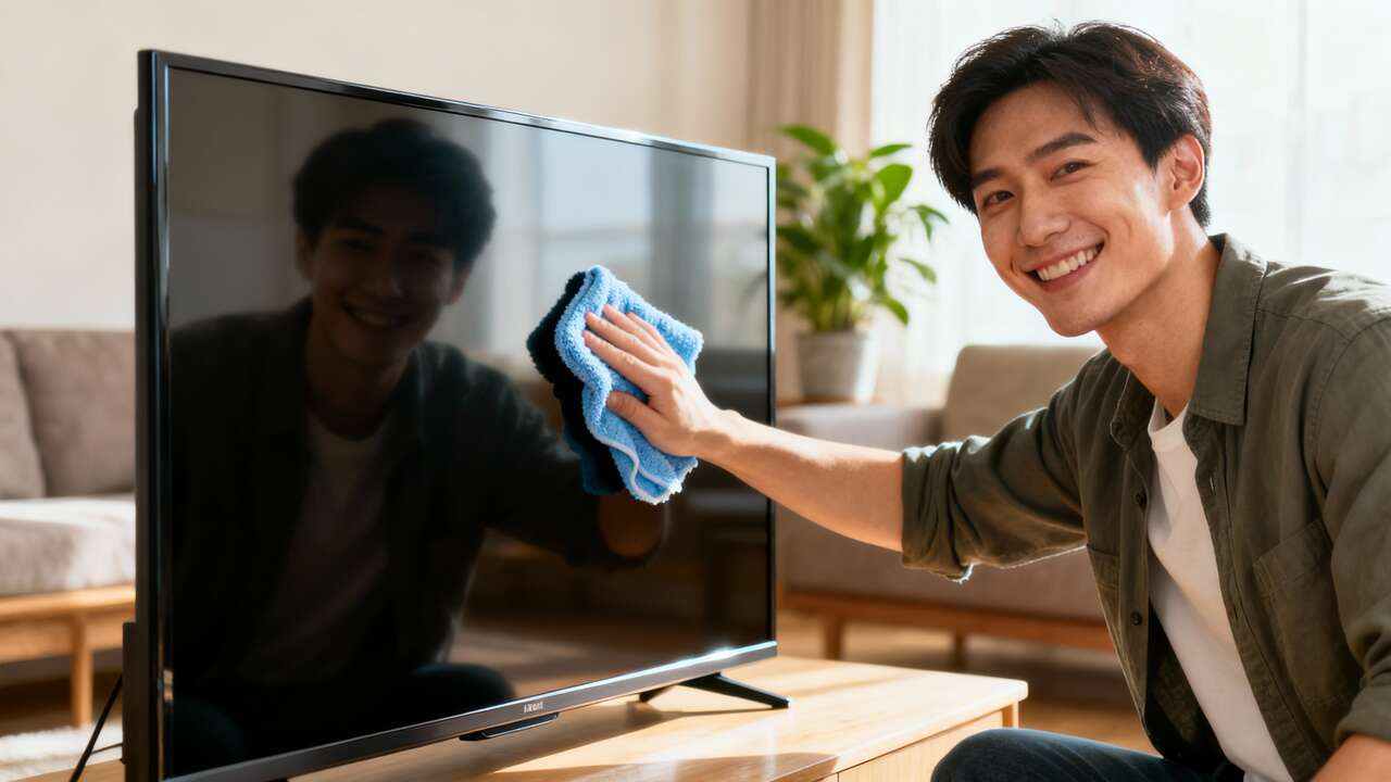 Sin detergente ni desinfectante: el ingrediente secreto para dejar tu televisor como nuevo