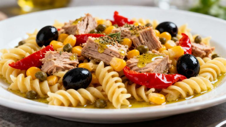 Ensalada de pasta con atún: rápida y deliciosa