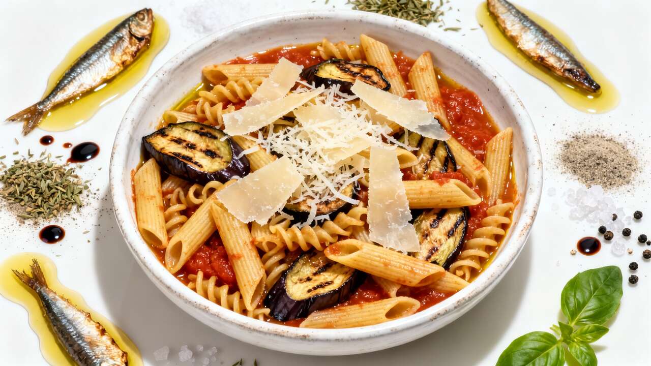 Ensalada de pasta “alla parmigiana”: fácil, rápida y muy sabrosa